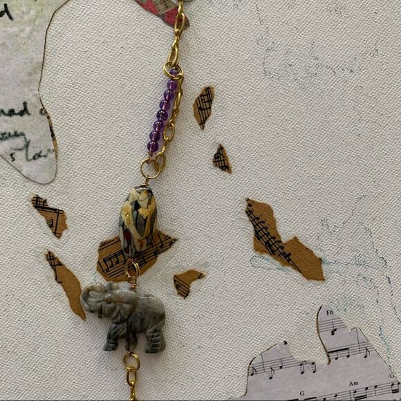 Boutique | Multi Beaded Necklace Elephant - Picture 2 of 6